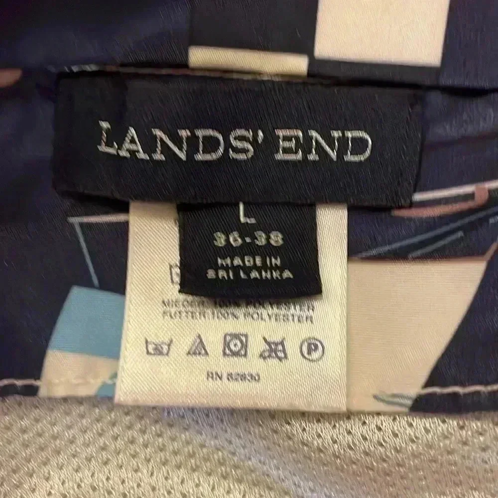 Lands’ End Men’s Large Boat Nautical Swim Trunks